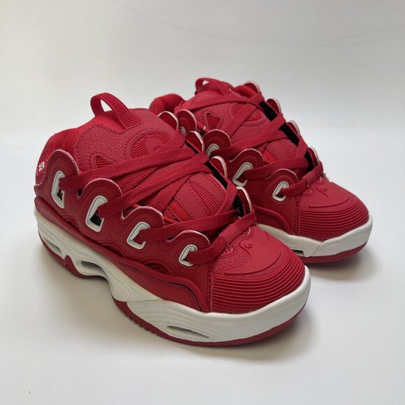 OSIRIS 1141-2857 D3 2001 Men's 4  (5.5 wom) Red/Rizing/Sun Synthetic  Skate Shoe - Picture 1 of 12